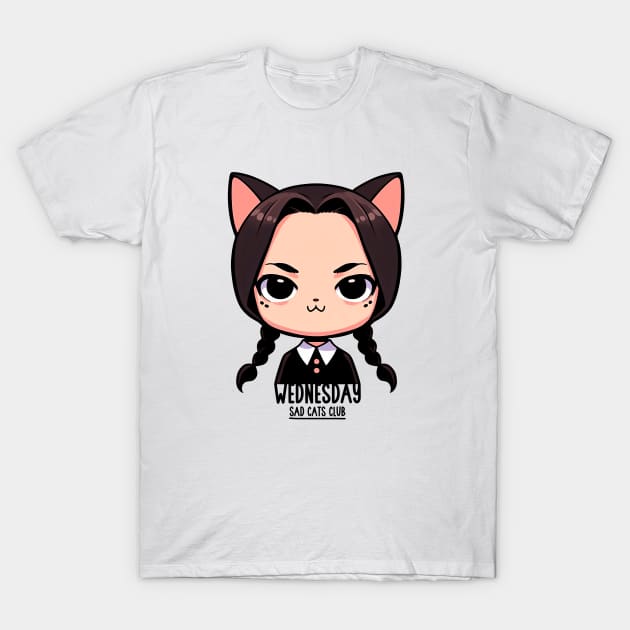 Wednesday - Sad cats club T-Shirt by 3coo